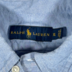 Ralph Lauren Shirt Adult EXTRA LARGE Blue Oxford Cotton Small Pony Crest Preppy