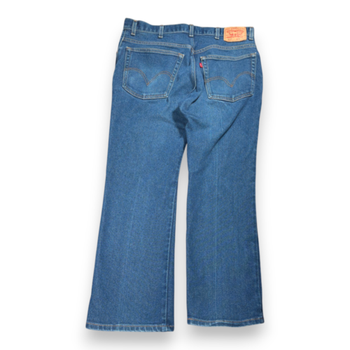 Vintage Levis Jeans Mens 36×29 Blue 517 Bootcut Dark Wash Denim Cotton Poly Y2K-2 Vintage Levis Jeans Mens 36x29 Blue 517 Bootcut Dark Wash Denim Cotton Poly Y2K