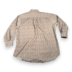 Vintage Lands End Shirt Adult LARGE Brown Corduroy Cotton Paisley Preppy 90s