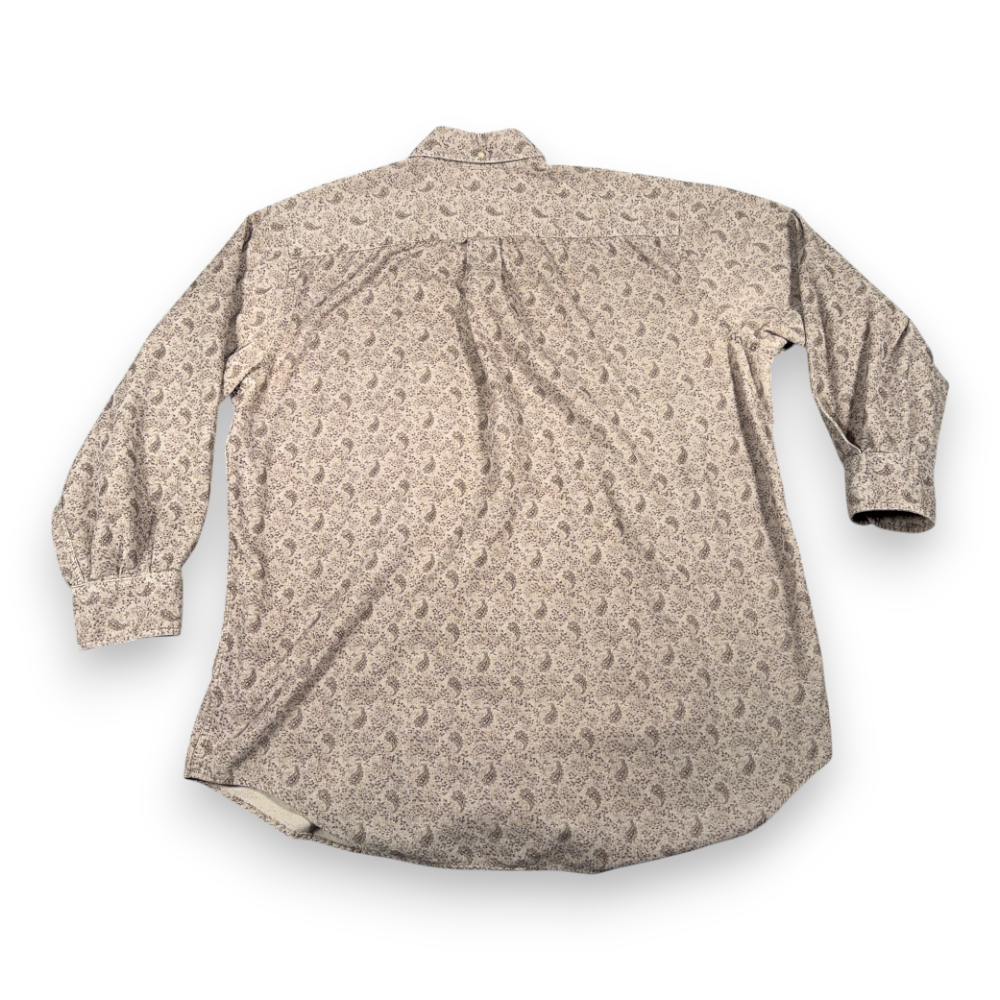 Vintage Lands End Shirt Adult LARGE Brown Corduroy Cotton Paisley Preppy 90s-3 Vintage Lands End Shirt Adult LARGE Brown Corduroy Cotton Paisley Preppy 90s