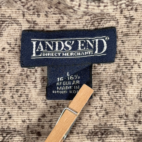 Vintage Lands End Shirt Adult LARGE Brown Corduroy Cotton Paisley Preppy 90s