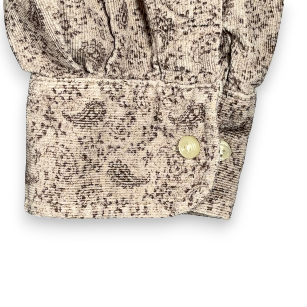 Vintage Lands End Shirt Adult LARGE Brown Corduroy Cotton Paisley Preppy 90s-5 Vintage Lands End Shirt Adult LARGE Brown Corduroy Cotton Paisley Preppy 90s