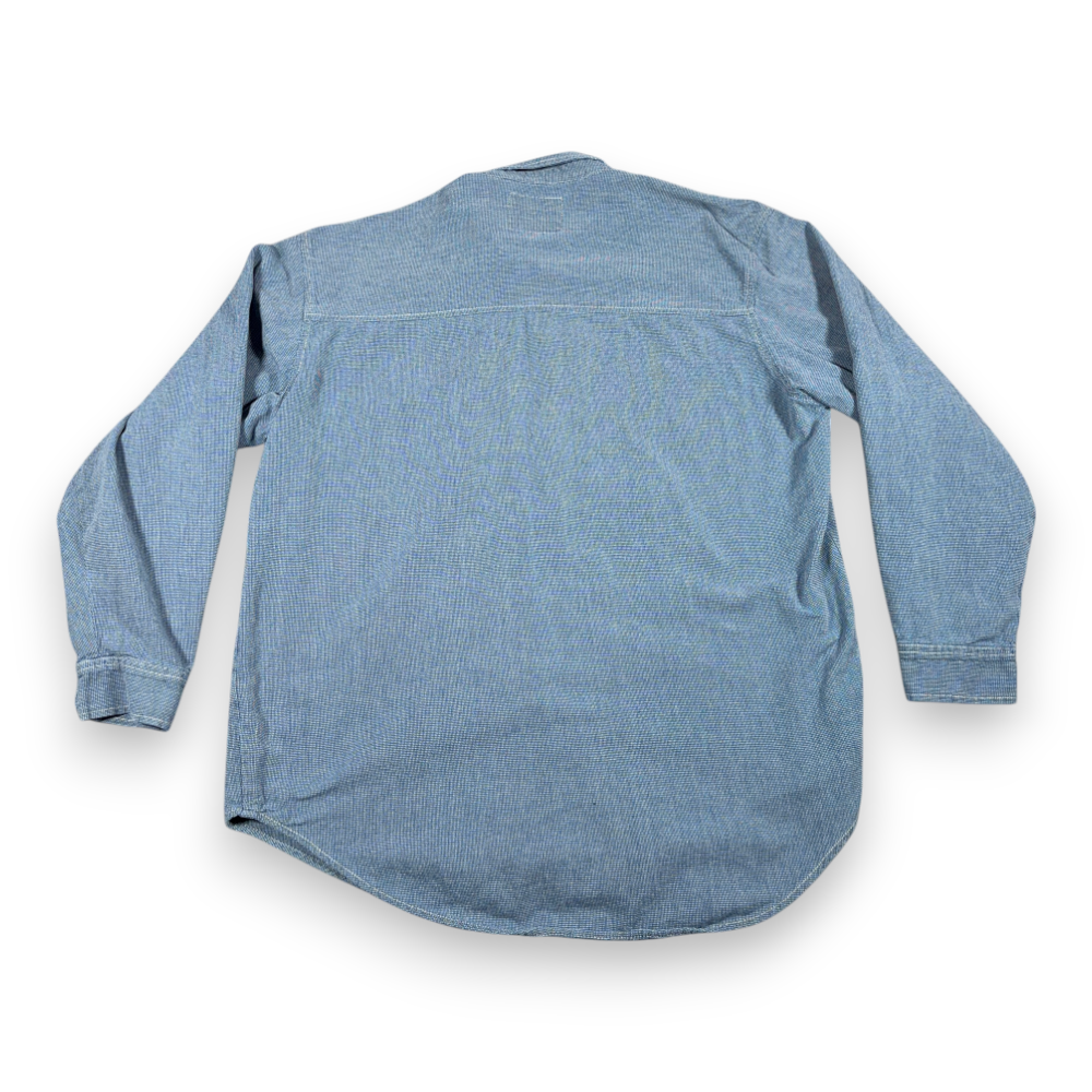Vintage Levis Shirt Adult LARGE Blue White Houndstooth Check Cotton Grunge 90s-3 Vintage Levis Shirt Adult LARGE Blue White Houndstooth Check Cotton Grunge 90s