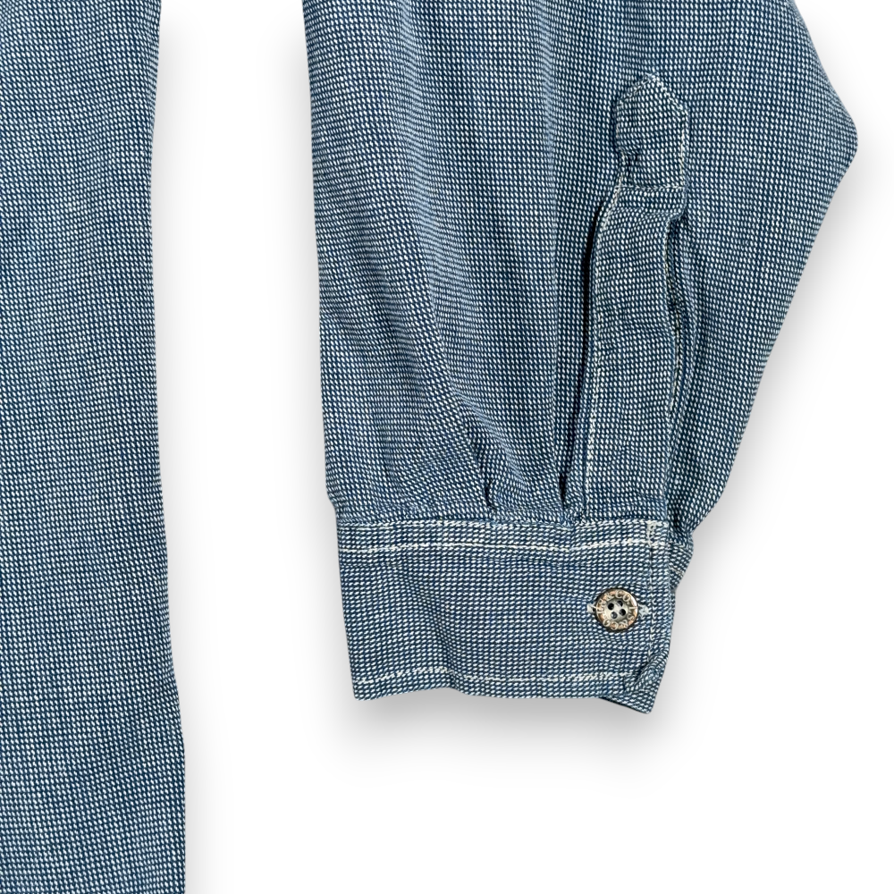 Vintage Levis Shirt Adult LARGE Blue White Houndstooth Check Cotton Grunge 90s-7 Vintage Levis Shirt Adult LARGE Blue White Houndstooth Check Cotton Grunge 90s