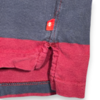 Izod Polo Shirt Adult EXTRA LARGE TALL Red Blue Long Sleeve Rugby Stripe Preppy