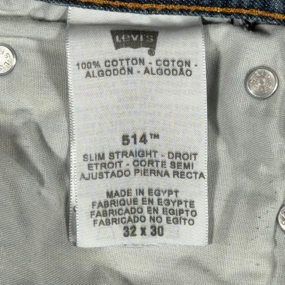 Vintage Levis Jeans Mens 32x30 Blue Slim Straight Dark Wash Cotton Denim 514 Y2K-6 Vintage Levis Jeans Mens 32x30 Blue Slim Straight Dark Wash Cotton Denim 514 Y2K