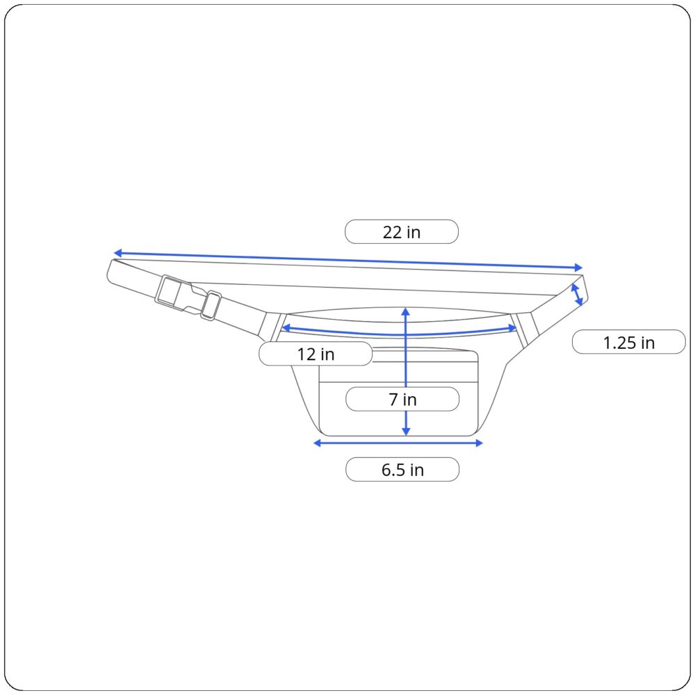 Bonnaroo Bag Green Waist Fanny Pack Adjustable Strap Music Festival Merch Gear-measurements Bonnaroo Bag Green Waist Fanny Pack Adjustable Strap Music Festival Merch Gear