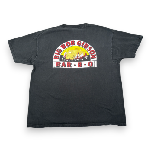 Big Bob Gibson BBQ Shirt Adult EXTRA LARGE Black Restaurant Pig Alabama Food Y2K