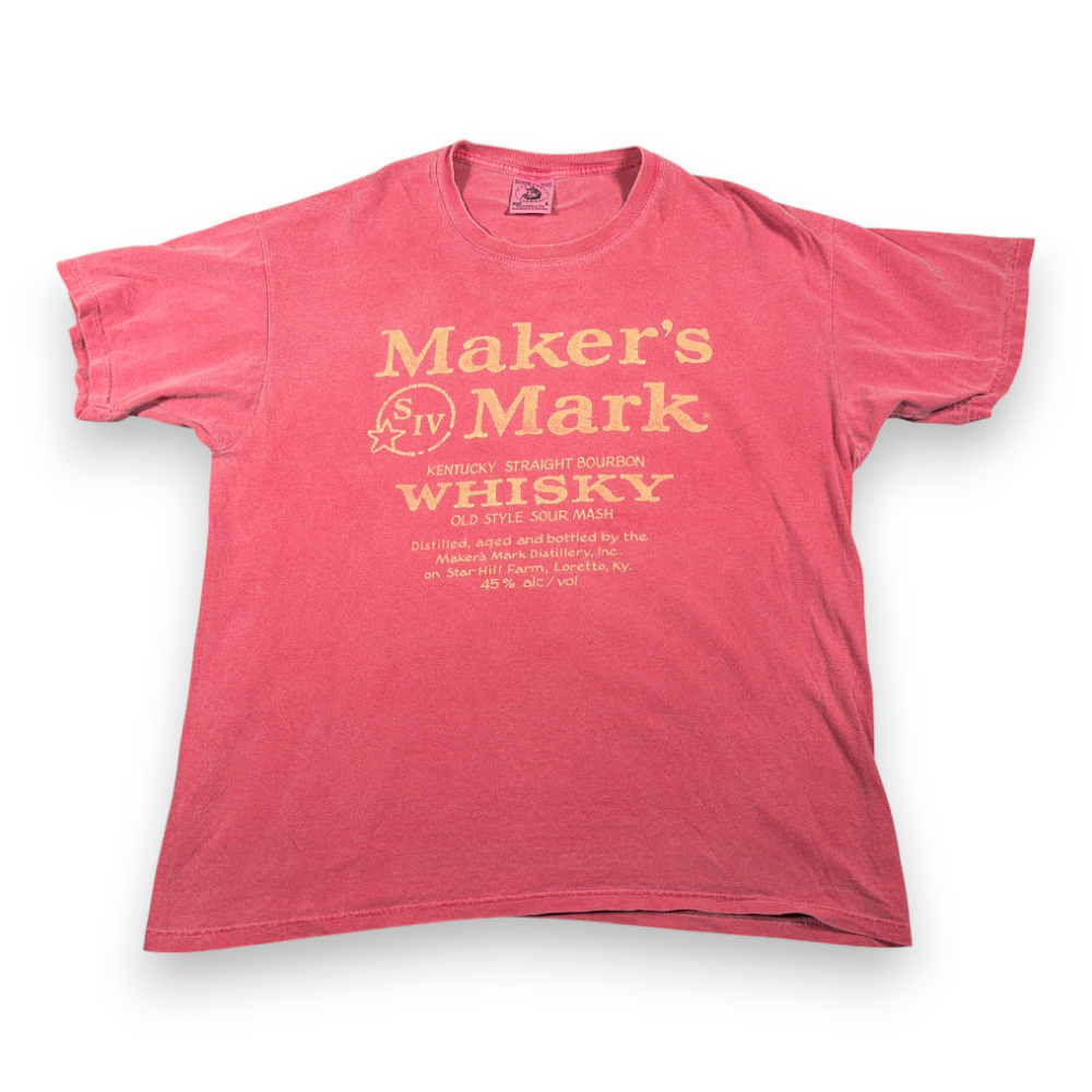 Vintage Makers Mark Shirt Adult EXTRA LARGE Red Whiskey Bourbon Kentucky 90s-1 Vintage Makers Mark Shirt Adult EXTRA LARGE Red Whiskey Bourbon Kentucky 90s