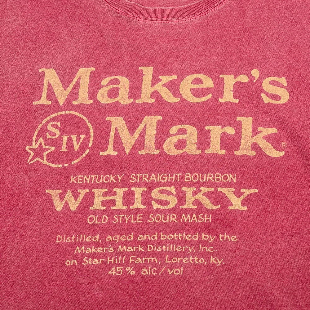 Vintage Makers Mark Shirt Adult EXTRA LARGE Red Whiskey Bourbon Kentucky 90s-2 Vintage Makers Mark Shirt Adult EXTRA LARGE Red Whiskey Bourbon Kentucky 90s