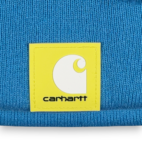 Carhartt Hat Adult ONE SIZE Blue Logo Acrylic Knit Beanie Ski Winter Workwear