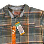 Orvis Shirt Mens 2XL XXL Brown Plaid Cotton Flannel Jacket Heritage Outdoor Tags