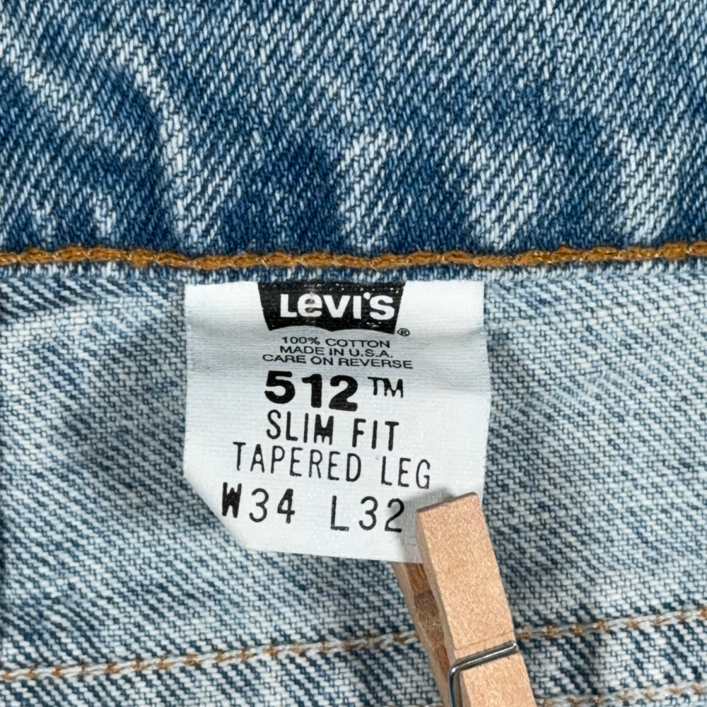 Vintage Levis Jeans Mens 32x32 Blue 512 Light Wash Denim Deadsock 34x32 USA 90s-6 Vintage Levis Jeans Mens 32x32 Blue 512 Light Wash Denim Deadsock 34x32 USA 90s