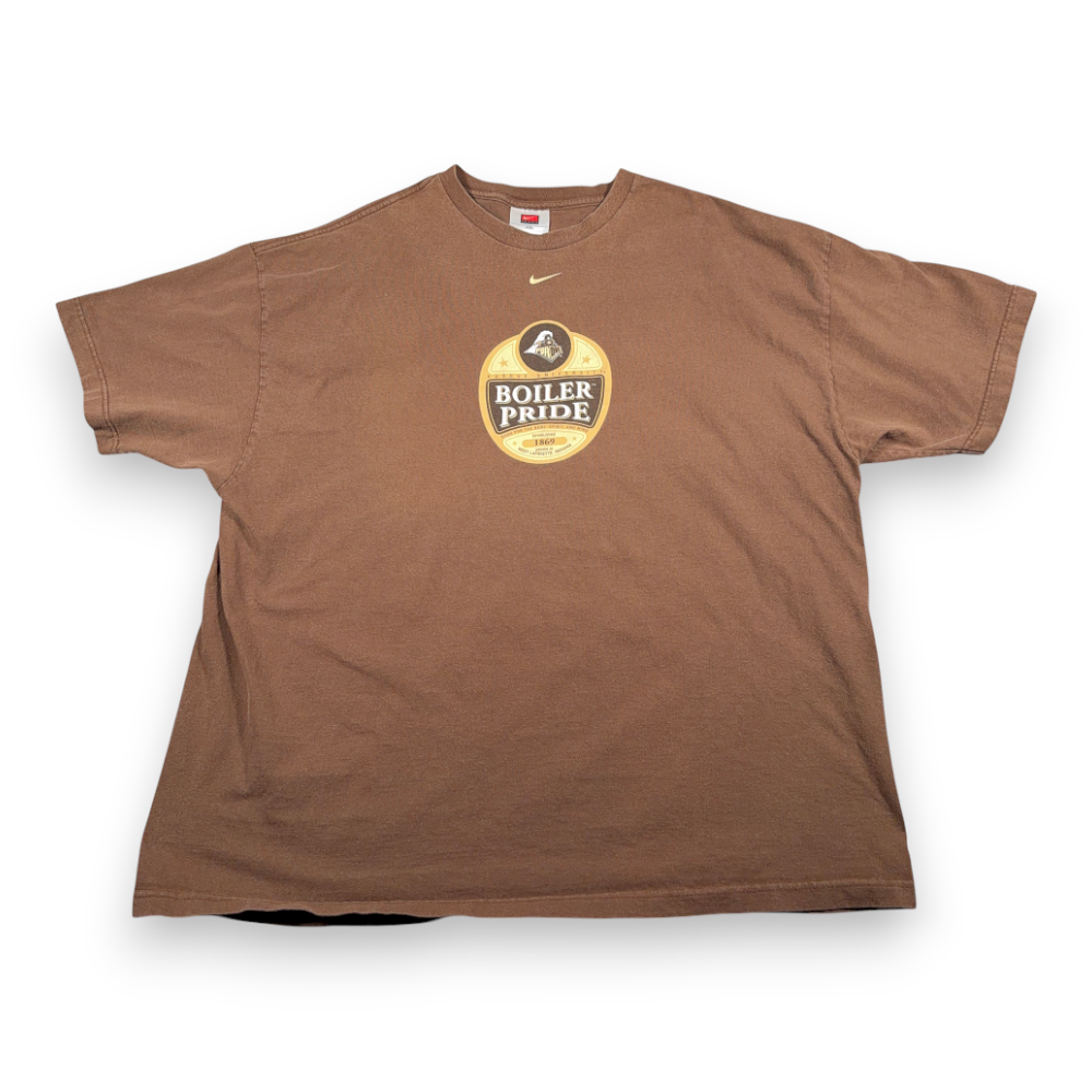 Vintage Purdue Boilermakers Shirt Adult 2XL XXL Brown Nike Team Pride Y2K-1 Vintage Purdue Boilermakers Shirt Adult 2XL XXL Brown Nike Team Pride Y2K