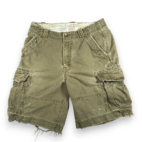 Vintage Hollister Shorts Mens 33 Green Canvas Surf Distressed Military Army Y2K