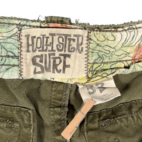 Vintage Hollister Shorts Mens 33 Green Canvas Surf Distressed Military Army Y2K
