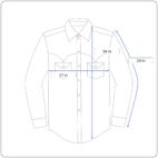 Ely Cattleman Western Shirt Adult 2XL XXL Black Pearl Snap White Piping Cowboy