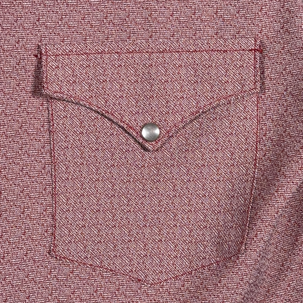 Vintage Western Shirt Adult MEDIUM Red Heather Rose Cowboy Rodeo Pearl Snap 70s-4 Vintage Western Shirt Adult MEDIUM Red Heather Rose Cowboy Rodeo Pearl Snap 70s