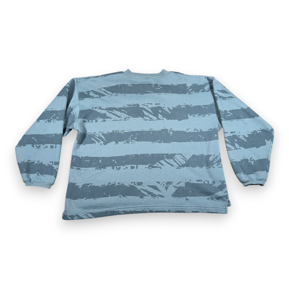 Vintage Bugle Boy Sweater Adult MEDIUM Blue Striped Henley Sweatshirt Surfer 90s-3 Vintage Bugle Boy Sweater Adult MEDIUM Blue Striped Henley Sweatshirt Surfer 90s