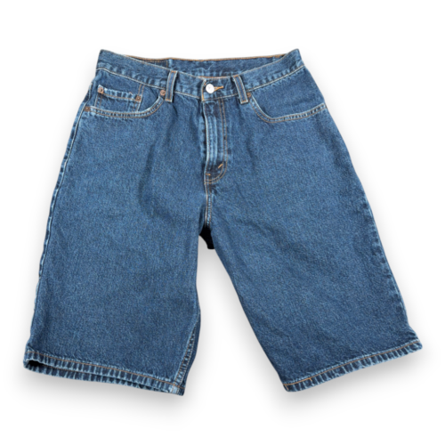 Levis Jean Shorts Mens 29 Blue 569 Loose Straight Dark Wash Denim Baggy Y2K
