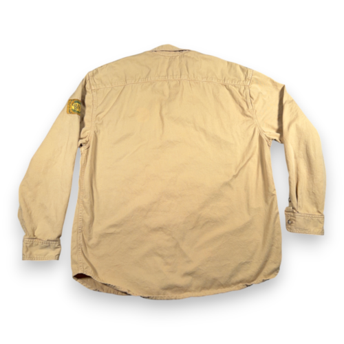Vintage Safari Shirt Adult LARGE Brown Military Field Utility Outdoor USA 80s-2 Vintage Safari Shirt Adult LARGE Brown Military Field Utility Outdoor USA 80s