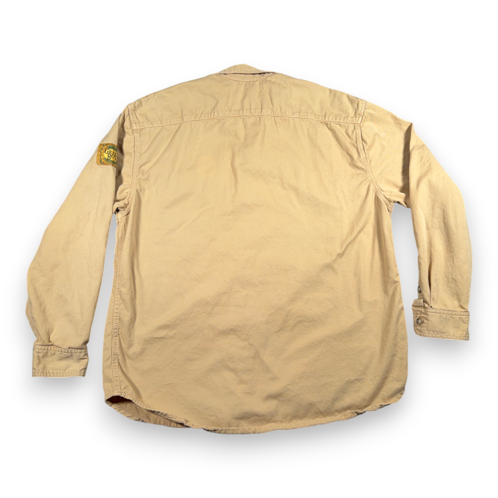 Vintage Safari Shirt Adult LARGE Brown Military Field Utility Outdoor USA 80s-2 Vintage Safari Shirt Adult LARGE Brown Military Field Utility Outdoor USA 80s