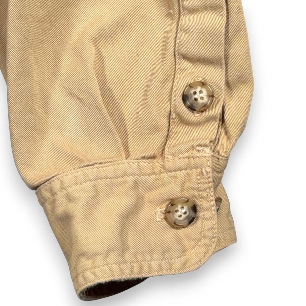 Vintage Safari Shirt Adult LARGE Brown Military Field Utility Outdoor USA 80s-5 Vintage Safari Shirt Adult LARGE Brown Military Field Utility Outdoor USA 80s