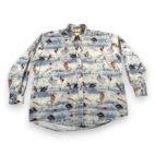 Vintage Munsingwear Shirt Adult 2XL XXL White Fly Fishing Novelty Outdoor 90s