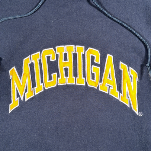 Vintage University Michigan Wolverines Sweater Adult EXTRA LARGE Blue Hoodie Y2K-2 Vintage University Michigan Wolverines Sweater Adult EXTRA LARGE Blue Hoodie Y2K