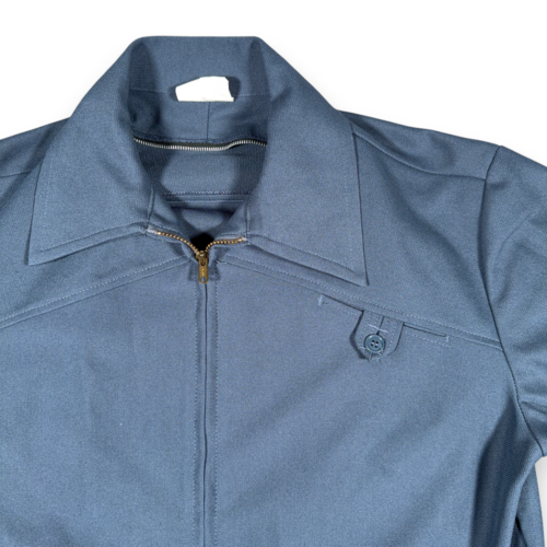 Vintage Workwear Jacket Adult MEDIUM Blue Polyester Browns Industrial USA 60s-2 Vintage Workwear Jacket Adult MEDIUM Blue Polyester Browns Industrial USA 60s