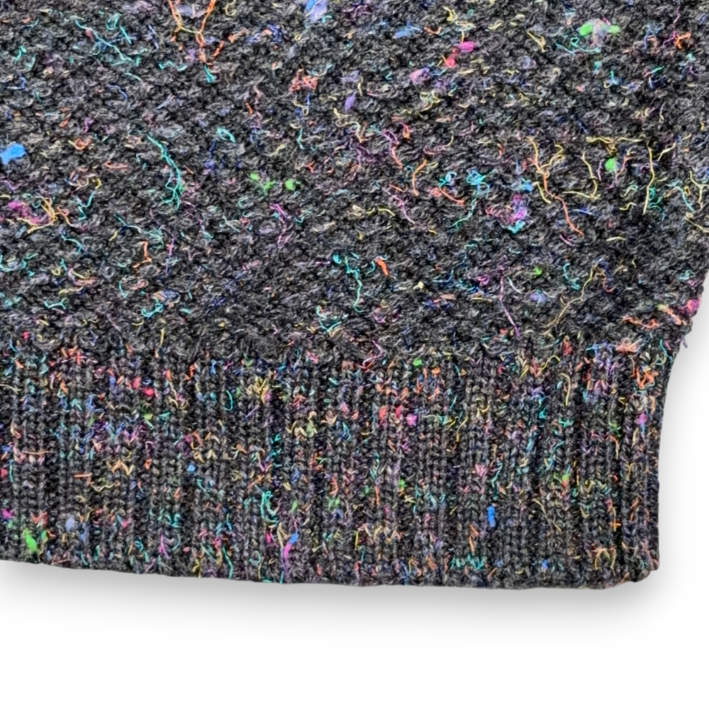 Vintage Bachrach Sweater Vest Adult MEDIUM Black Confetti Knit Wool Blend 80s-5 Vintage Bachrach Sweater Vest Adult MEDIUM Black Confetti Knit Wool Blend 80s