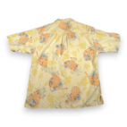Vintage Tommy Bahama Hawaiian Shirt Adult MEDIUM Yellow Silk Pinup Girl Camp Y2K