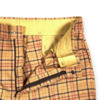 Vintage JCPenney Pants Mens 40x29 Yellow Mustard Gold Plaid Disco Talon Wide 70s
