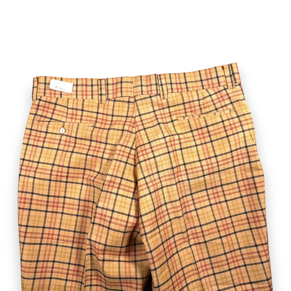 Vintage JCPenney Pants Mens 40x29 Yellow Mustard Gold Plaid Disco Talon Wide 70s-7 Vintage JCPenney Pants Mens 40x29 Yellow Mustard Gold Plaid Disco Talon Wide 70s