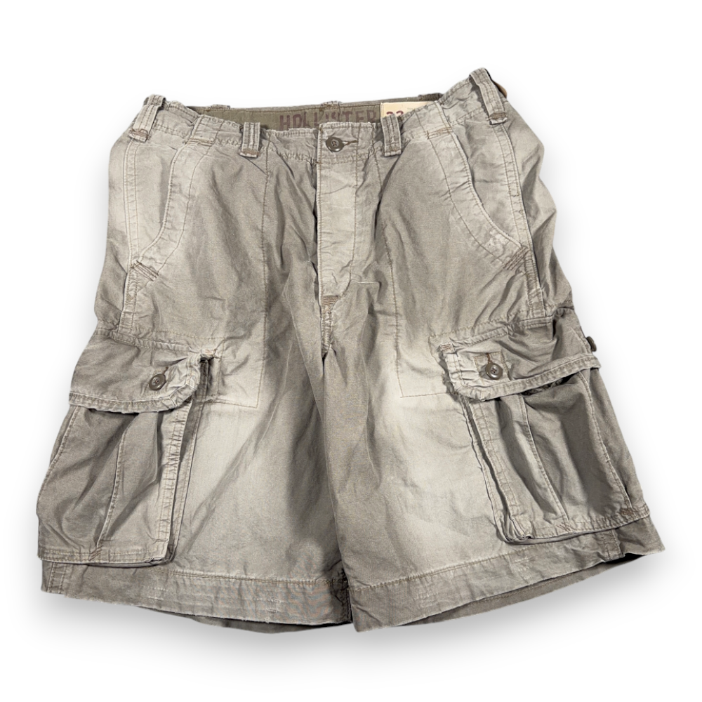 Hollister Cargo Shorts Mens 33 Green Button Fly Utility Pockets Original Tags-2 Hollister Cargo Shorts Mens 33 Green Button Fly Utility Pockets Original Tags