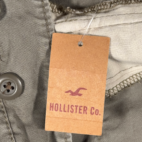Hollister Cargo Shorts Mens 33 Green Button Fly Utility Pockets Original Tags
