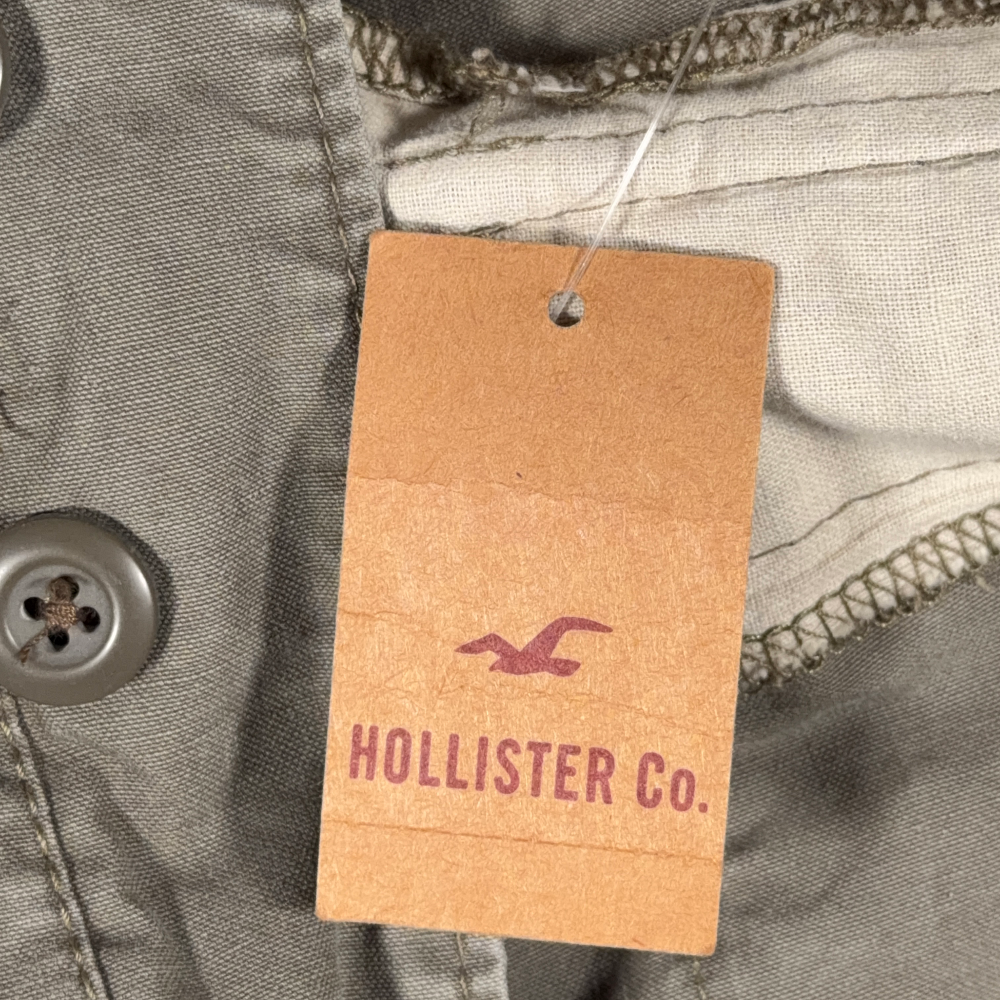 Hollister Cargo Shorts Mens 33 Green Button Fly Utility Pockets Original Tags-7 Hollister Cargo Shorts Mens 33 Green Button Fly Utility Pockets Original Tags