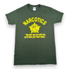 Chicago Police Shirt Adult SMALL Green Narcotics Huff Puff Law Enforcement Y2K