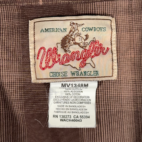 Wrangler Western Shirt Adult 2XL XXL Brown Plaid Pearl Snap American Cowboy