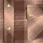 Wrangler Western Shirt Adult 2XL XXL Brown Plaid Pearl Snap American Cowboy