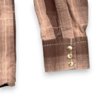 Wrangler Western Shirt Adult 2XL XXL Brown Plaid Pearl Snap American Cowboy