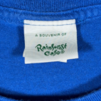 Vintage Rainforest Cafe Shirt Adult EXTRA LARGE Blue Orlando Florida USA Y2K