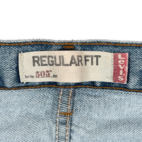 Vintage 505 Levis Jeans Mens 34x29 Blue Regular Straight Light Wash Denim Y2K