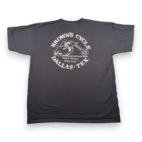 Vintage Browns Cycle Shirt Adult 2XL XXL Black Motorcycle Shop Dallas Biker Y2K