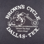 Vintage Browns Cycle Shirt Adult 2XL XXL Black Motorcycle Shop Dallas Biker Y2K