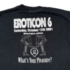 Vintage Eroticon 6 Shirt Adult MEDIUM Black Erotica Pleasure Event 2001 Y2K