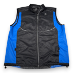 Golds Gym Vest Adult EXTRA LARGE Black Blue Zip Up Workout Running Cycling