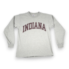 Vintage Indiana Hoosiers Shirt Adult MEDIUM Gray Spell Out Collegiate NCAA 90s