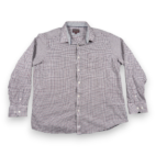 Johnston Murphy Shirt Adult 2XL XXL White Blue Red Houndstooth Check Cotton