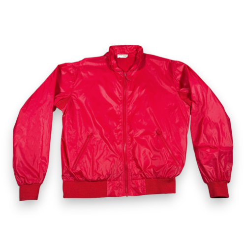 Vintage Izod Jacket Adult LARGE Red Windbreaker Bomber Nylon Club Preppy 80s